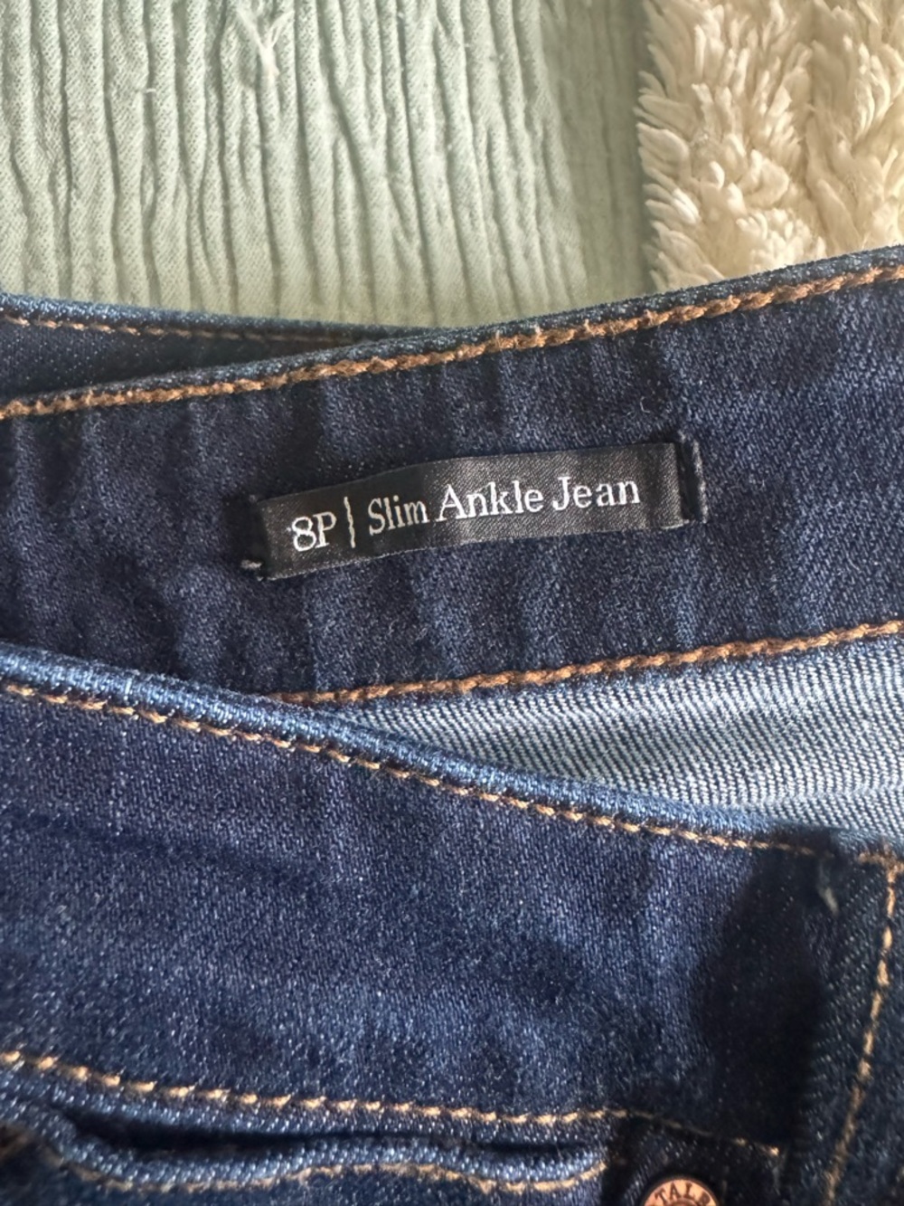 Talbots Slim Ankle Jeans - Dark Blue Womens Jeans (8P)